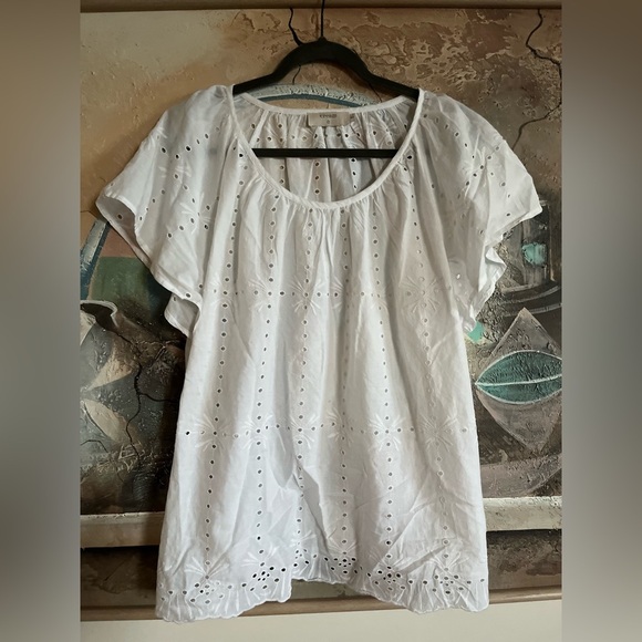 CREAM Eyelet White CRMOCCAMIA SHIRT Size 44 - Picture 2 of 13